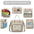 thumbnail image 2 of Pioneer Flower Floral Print Pattern Womens Lunch Box for Work,Insulated Large Lunch Bag for Tween and Teen,Loncheras Para Mujer,Leakproof Adult Lunch Bag for Work,Beach,Travel,Picnic,Camping, 2 of 7