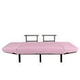 thumbnail image 3 of Pink Polka Dots Futon Couch, Brushed Little Round Shapes Big and Small Irregular Repetitive, Daybed with Metal Frame Upholstered Sofa for Living Dorm, Loveseat, Pale Pink White, by Ambesonne, 3 of 4