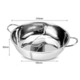 thumbnail image 2 of 30CM Easy Clean Stainless Steel Hot Pot Shabu Shabu Kitchen Cooking Durable Dual Site Induction Gas Stove Hot Pot Cooking Pot, 2 of 9