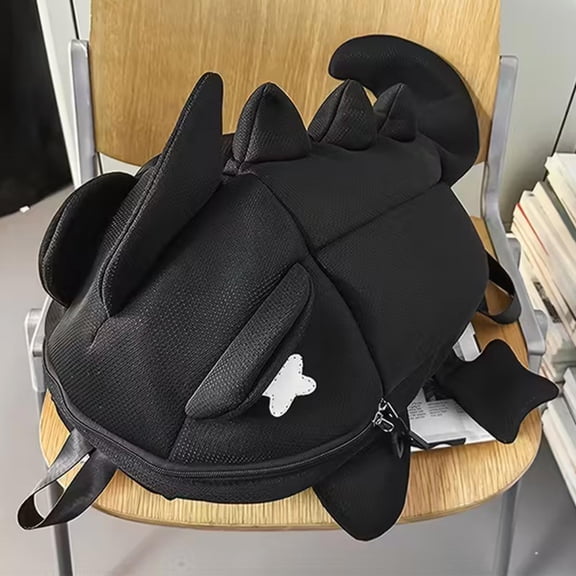 Shark Backpack Nylon School Bag, 32cm Multifunctional Chest Bag for Cycling, Water Resistant Lightweight Bookbag for Students, Adjustable Strap and Sports Travel Daily Use