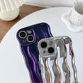 thumbnail image 3 of Water Ripple Pattern Curly Wave Frame Soft Compatible with iPhone Case (Purple,iPhone 13 Pro Max), 3 of 4