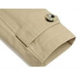 thumbnail image 4 of QHFBli Slim Fit Mens Trench Coat Men's Solid Color Anorak Jacket Long Sleeve Turn-Down Collar Windbreaker Coat for Autumn Beige L, 4 of 8