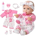 thumbnail image 1 of Baby Doll XFEYUE de 12 pulgadas con ropa, chupete y biberón, 1 of 7