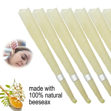 Ear Candles with Natural Honey Scent, 100% Beeswax Non-Toxic Hollow Candles – Protective Disk Included ( 16 Candle
