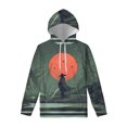 thumbnail image 2 of Sudadera con capucha con estampado de samurái japonés para hombre y mujer, sudadera con capucha con estampado artístico en 3D, manga larga, holgada, informal, para calle, 2 of 4