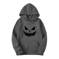 thumbnail image 4 of Riecok Halloween Hoodies for Women Pumpkin Print Hooded Pullover Long Sleeve Spooky Season Sweatshirt Casual Outfit with Pocket, 4 of 4