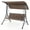 Brown, variant on Costway 3-Seat Outdoor Porch Swing Adjustable Canopy Padded Cushions Steel Frame Brown