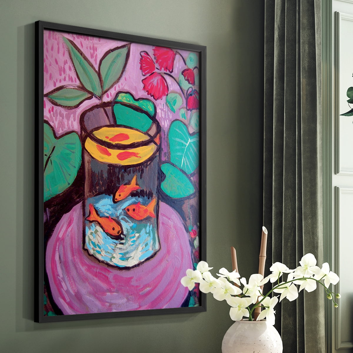 Matisse CXCVIII Framed Print in Black Solid Wood 16 x 20 Framed Print