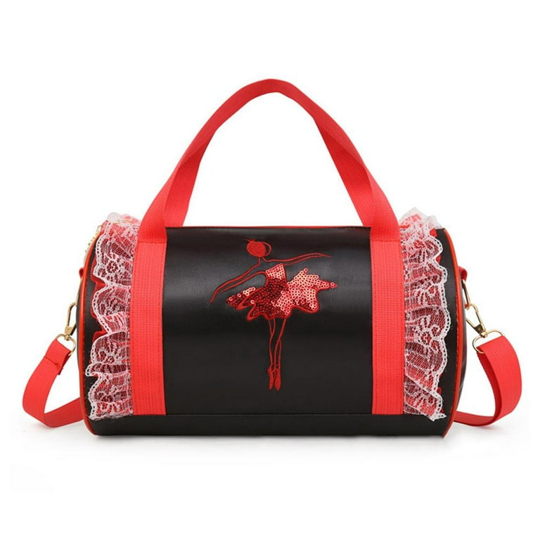  Dance Duffle Bag for Girls, Kids Travel Bag with