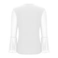 thumbnail image 6 of BLVB Womens 3/4 Sleeve Sparkle Mesh Top Blouses Casual Shirts Crewneck Glitter Night out Tops for Elegant Evening, 6 of 7