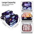 thumbnail image 3 of Halloween Double-Layered Insulated Lunch Bag with Dual Compartments | Large Capacity Reusable Lunch Bags for Men and Women | 7.1x11.4x16.1 Inches Handheld Meal Bag for Work and School, 3 of 6
