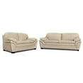 thumbnail image 1 of Sala de Piel Genuina Sofá y Love Seat ConfortoPiel Genova Marfil, 1 of 6