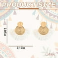 thumbnail image 2 of DESIGNICE 3Pcs Boho Earrings,Stud Earrings Earrings for Women,Scalloped Cotton Tassels Statement Earrings,Style1, 2 of 7