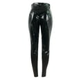 thumbnail image 5 of REALiKUN Faux Leather Leggings for Women High Waisted Pleather Pants Stretch Tights Black M, 5 of 6