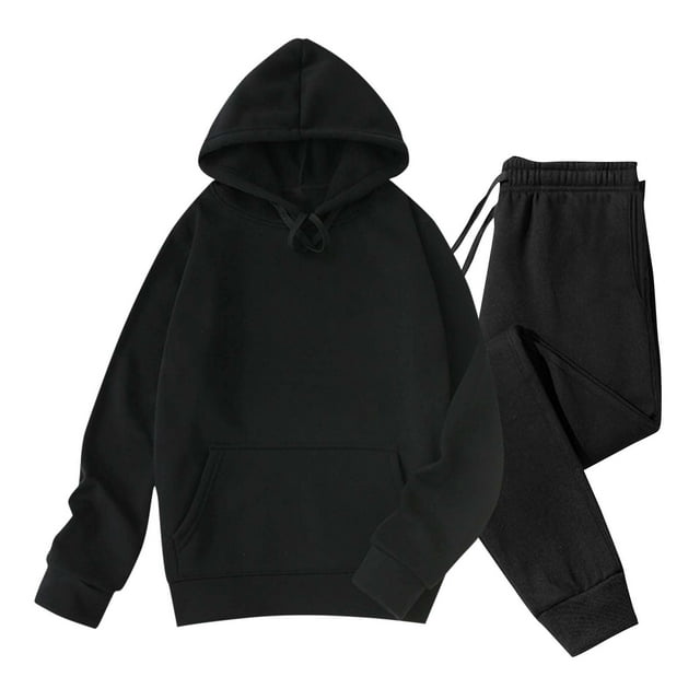 Dagugfen 2 Piece Sets for Men Sweatpants Loose Drawstring Shirts with Hood Lightfleece Comfy Warm Fall Clothes