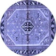 thumbnail image 1 of Ahgly Company Indoor Round Persian Blue Traditional Area Rugs, 3' Round, 1 of 4