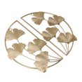 thumbnail image 5 of Decoración colgante de pared con hoja de Ginkgo dorado, arte del hierro dorado, escultura de pared, decoración de pared para sala de estar, oficina, estudio, 5 of 5