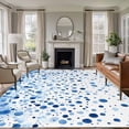 thumbnail image 2 of Blue Polka Dot Large Area Rugs for Bedroom Living Room, Soft Non Slip Carpet Bedside Rug, Modern Art Abstract Watercolor Dot Rectangular Floor Cover Kitchen Accent Rug 5'x8' for Dining Room/Office, 2 of 9