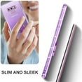 thumbnail image 4 of Galaxy Note 9 Case, Clear Slim Rhinestone Bumper 360° Ring Holder Kickstand Soft Rubber Cover Phone Case for Samsung Galaxy Note 9, Glitter Purple, 4 of 8