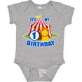 thumbnail image 3 of Inktastic Its My Birthday Circus Tent with Lion 1 Year Old Boys or Girls Baby Bodysuit, 3 of 5