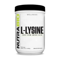 NutraBio L-Lysine Powder 500g – Essential Amino Acid for Protein Metabolism, Collagen Support, & Immune Health – Pure, Unflavored, Non-GMO, Vegan- 500 Servings
