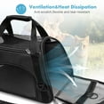 thumbnail image 4 of Cat Carrier Bag Dog Carriers, Soft-Sided Portable Pet Travel Carrier for Rabbit with 3-Sided Breathable Mesh, Black, 4 of 7