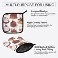 thumbnail image 3 of Yayeee Oven Mitts and Pot Holder Set of 4 Heat Resistant Kitchen Gloves Baking Hot Pad, White Chocolate Cakes, 3 of 5