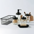 thumbnail image 2 of Mason Jar Bathroom Accessories Set - Toothbrush Holder, Lotion Soap Dispenser, Mason Jar, Soap Dish, Toilet Paper Basket, Rustic Farmhouse Decor, 2 of 7