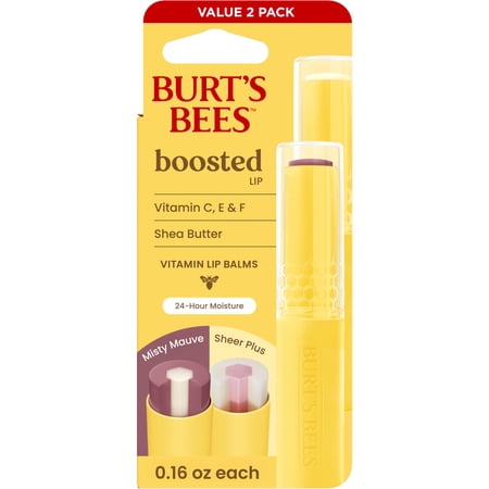 Burt s Bees Boosted Back to College Lip Balm Variety Pack Misty Mauve & Sheer Plus 2 Pack