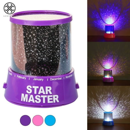 

Luxtrada LED Starry Night Sky Projector Lamp Star Light Cosmos Master Kids Gift Indoor Lighting Purple