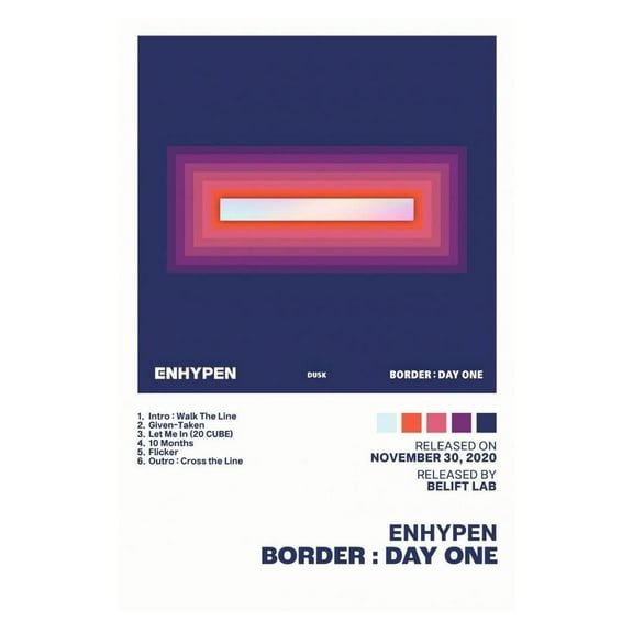 Enhypen Border Day One Album Cover Music Poster K-pop Home Decor For Living Room Aesthetic Kpop Boy Girl Group Cover Trendy Korean Dorm Wall Art