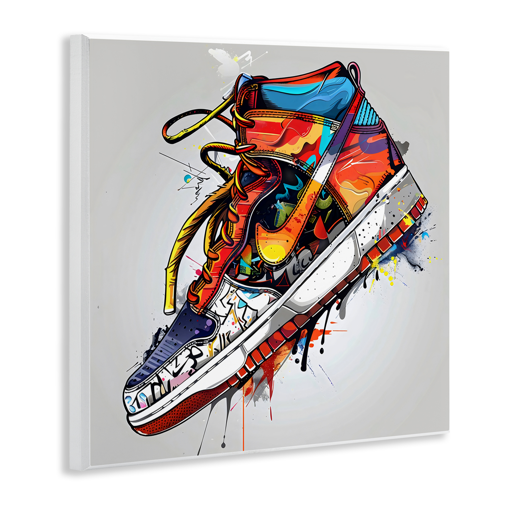 Stupell Industries Graffiti Sneaker with Laces Wall Plaque Art, design by Creative Studio