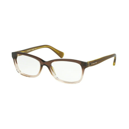 Coach 0HC6089 Optical Full Rim Rectangle Womens Eyeglasses - Size 49 (Olive/Brown Gradient / Transparent)