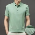 thumbnail image 2 of HCNTES Men's Classic Fit Short Sleeve Solid Soft Cotton Polo Shirt Casual Stylish Collared Shirts for Men（Z03-Green,M), 2 of 8