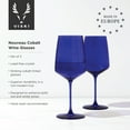 thumbnail image 3 of Viski Nouveau Wine Glasses for White and Red Wines, 22 oz, Set of 2, Cobalt, 3 of 5