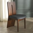 thumbnail image 2 of Safavieh Kieran Modern Wood Dining Side Chairs, Gray / Walnut, 2 of 8