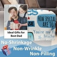 thumbnail image 4 of to My Dad from Daughter Son Flannel Blanket, Fantastic Humorous Throw Blanket Fathers Day Birthday for Papa Daddy, Funny America Soft Blanket for Bedding Sofa 50 x 60 Inch, 4 of 5