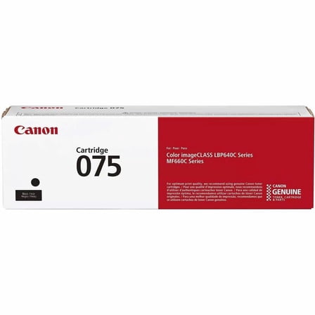 Canon 075 Original Laser Toner Cartridge, Black Pack