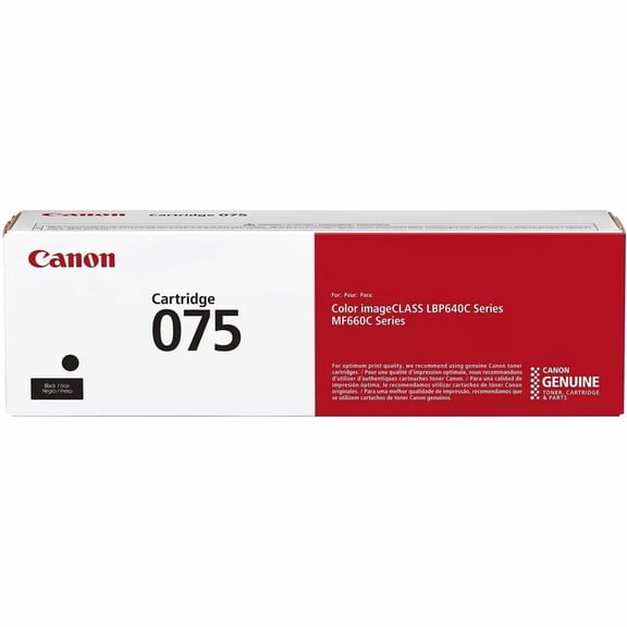 Canon 075 Original Laser Toner Cartridge, Black Pack