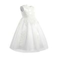 thumbnail image 4 of iEFiEL Girls Water-soluble Lace Flower Girl Dress Princess Pageant Wedding Bridesmaid Birthday Party Dress Ivory 5, 4 of 7