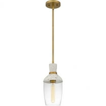 Quoizel Piccolo Pendant 1-Light Mini Pendant in Aged Brass