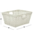 thumbnail image 3 of CosmoLiving by Cosmopolitan 19" x 10" White Cotton Handmade Storage Basket with Handles, 1-Piece, 3 of 8