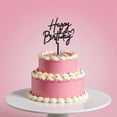 thumbnail image 6 of Lavish Cover "Happy Birthday" Acrylic Cake Topper, Handwritten Style with Heart Detail, Reusable Cake Decoration for Birthday Parties & Celebrations (Available in Black, White & Pink), 6 of 7