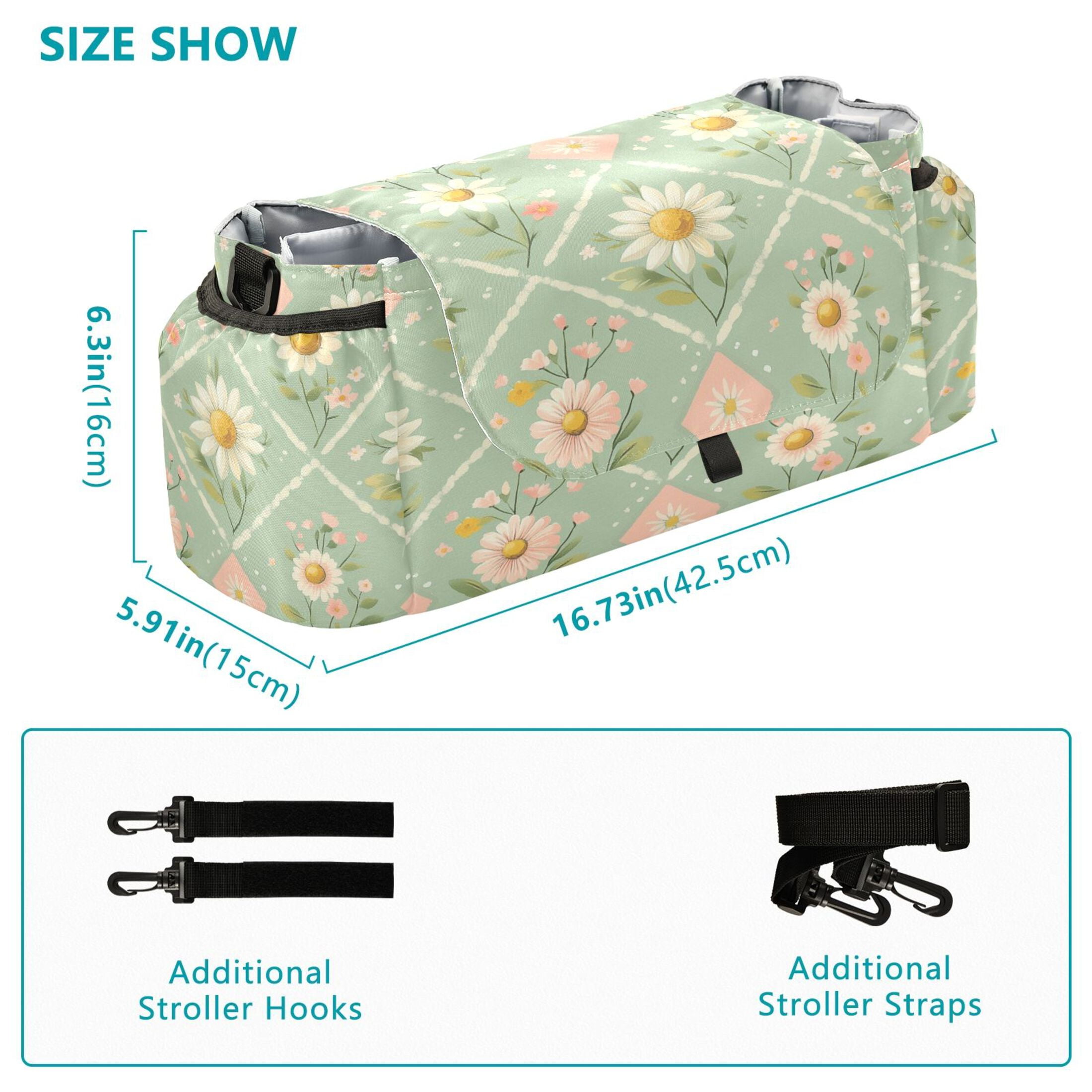 DIXRUYEE Stroller Organizer Pastel Petals Printed