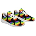 thumbnail image 6 of Rainbow Pride Shoes Men Women Fashion LGBT Sneakers Adult Lightweight Breathable Running Shoes White Size 4, 6 of 7
