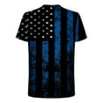 thumbnail image 3 of Qiopertar Liquidation à Moins de 5$ T-Shirt à Manches Courtes Col Rond Imprimé Drapeau Numérique Populaire pour Hommes en Liquidation, 3 of 4