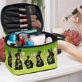 thumbnail image 5 of HELLHERO Large Capacity Portable Make Up Toiletry Organizer Handy Polyester Storage Pockets Makeup Case Rabbit Meadow Bag, 5 of 6
