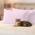 thumbnail image 3 of Pack of 2 Outdoor Pillow Covers 20x12 Inch Waterproof Pink White Stripe Throw Pillow Covers,Decorative Couch Pillow Shams Protectors Modern Minimalist Geometric Striped Patio Cushion Pillowcases, 3 of 8