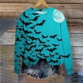 thumbnail image 4 of VKOYWKM Women's Halloween Sweatshirts Bat Graphic Sweatshirt Party Tops Fall Long Sleeve Crewneck Sweatshirts Vintage Halloween Sweatshirt, 4 of 6
