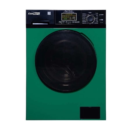 Conserv Digital Compact 110V Vented/Ventless 18 lbs Combo Washer Dryer 1400 RPM Green Black